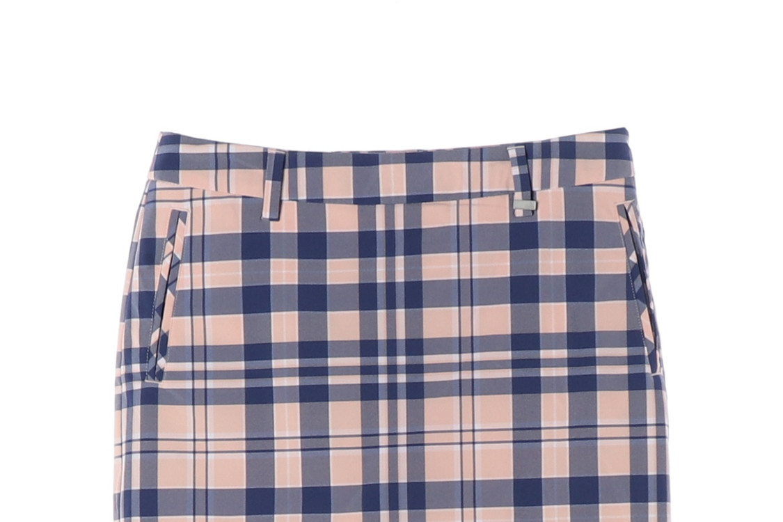 아디다스 골프 핑크 퍼플 체크 미니 스커트 치마 스코트 치마바지 S--2