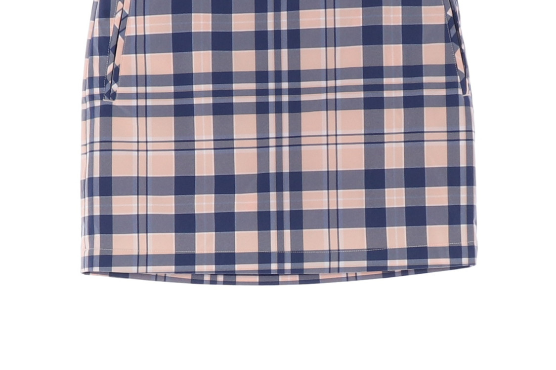 아디다스 골프 핑크 퍼플 체크 미니 스커트 치마 스코트 치마바지 S--3