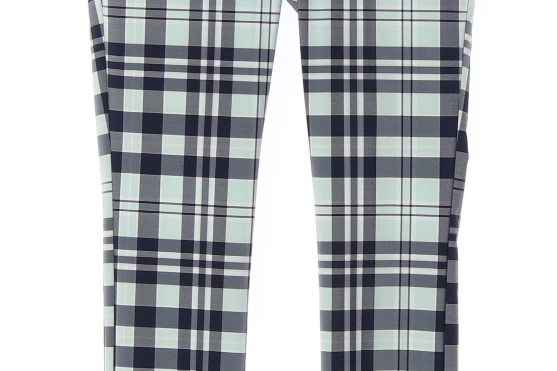 아디다스 골프 네이비 민트 체크 팬츠 슬랙스 S--3