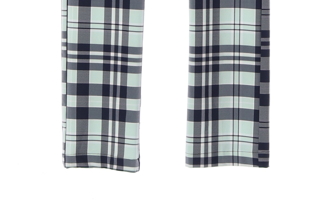 아디다스 골프 네이비 민트 체크 팬츠 슬랙스 S--4