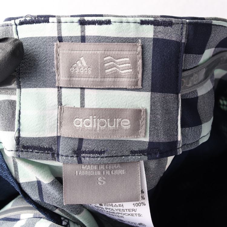 아디다스 골프 네이비 민트 체크 팬츠 슬랙스 S--5