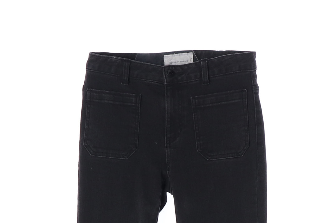 VOV 다크그레이 프론트포켓 플레어 부츠컷 데님 블랙진 청바지 55--2