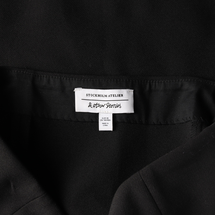 앤아더스토리즈 블랙 슬릿 미니 플레어 스커트 치마 36--4