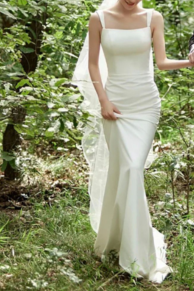 셀프웨딩드레스 화이트 스냅드레스 새상품 판매--1