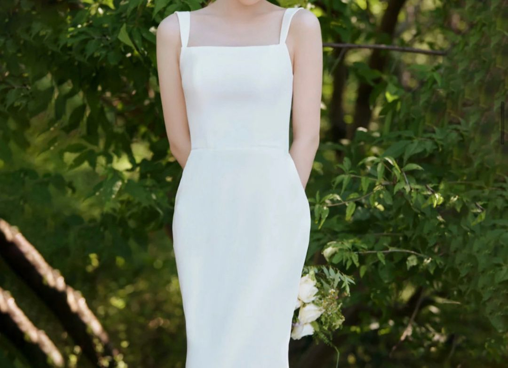 셀프웨딩드레스 화이트 스냅드레스 새상품 판매--2