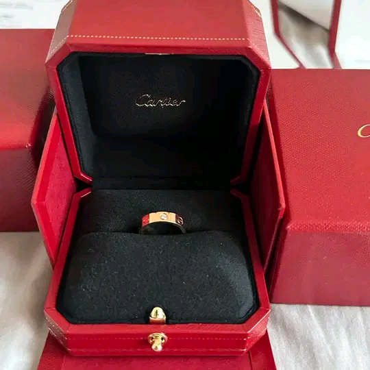 까르띠에 러브링, 커플링 다이아몬드 로즈골드 반지--1