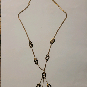 여성)18k 두줄 체인 포인트 목걸이