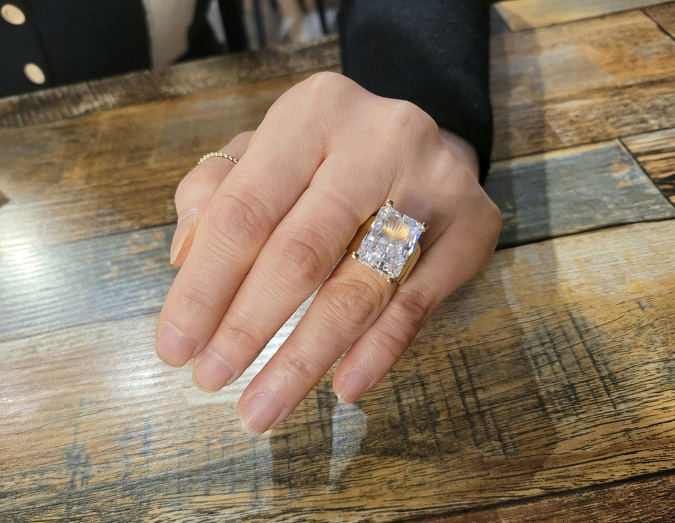 여성)14k 큐빅(지르코니아) 반지--4