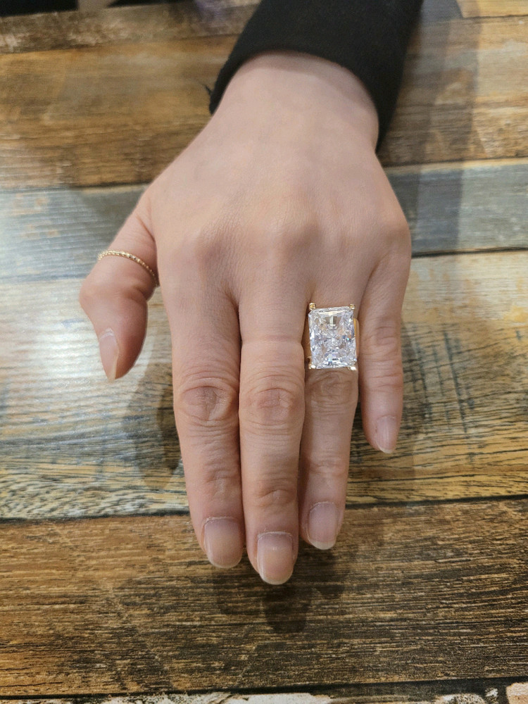 여성)14k 큐빅(지르코니아) 반지--5