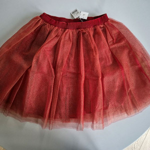 (새상품)봉쁘앙 레드 스커트 12세 사이즈