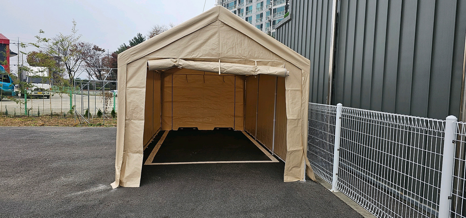 3x6 캐노피천막 동막 창고 차고 팔아요--5