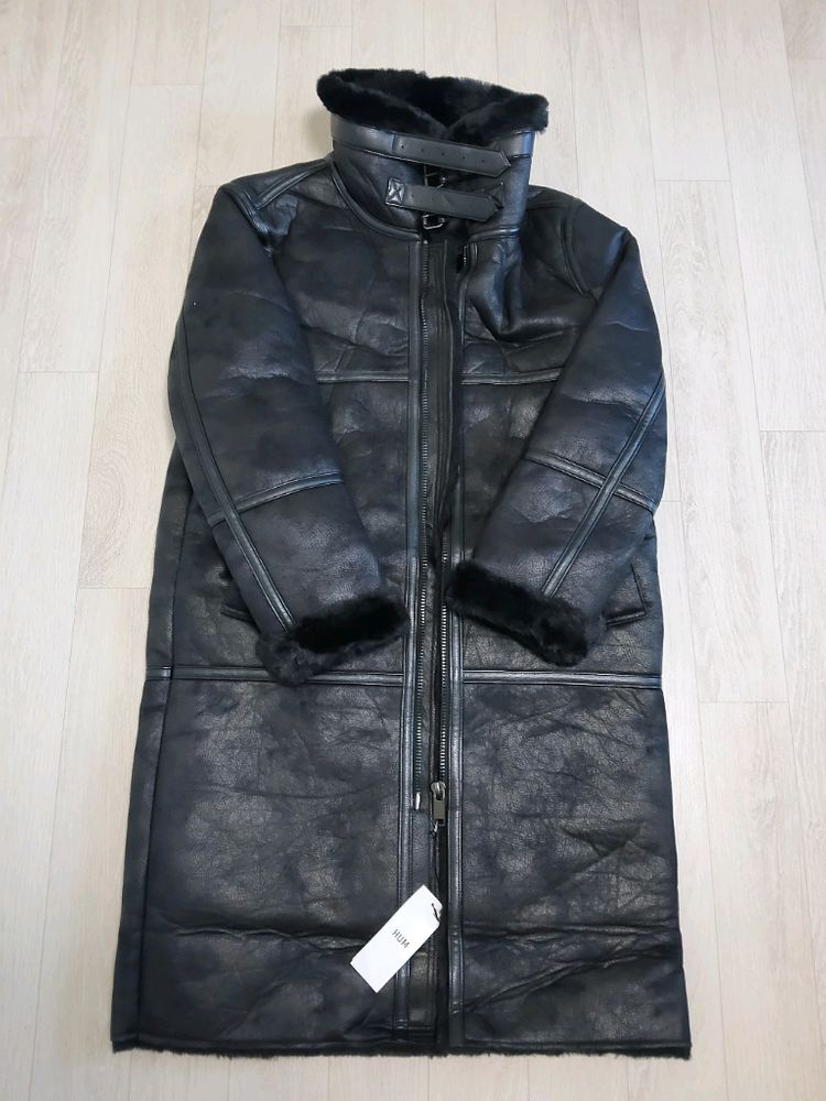 블랙 롱무스탕 새상품95--1