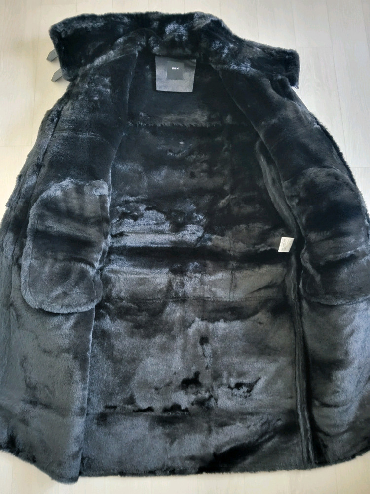 블랙 롱무스탕 새상품95--2