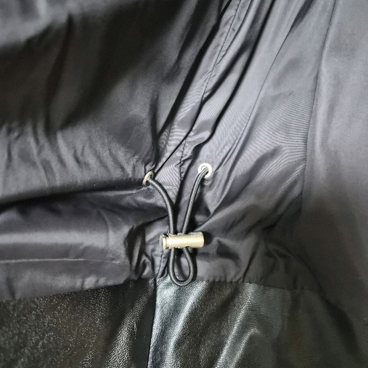 론론 덕다운 레더 패딩 블랙 FREE 이미지