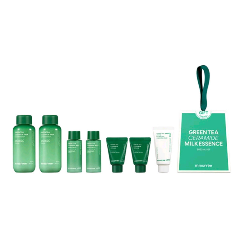 [무배]이니스프리 그린티 밀크에센스 더블 기획세트(정가 44,000원)--2