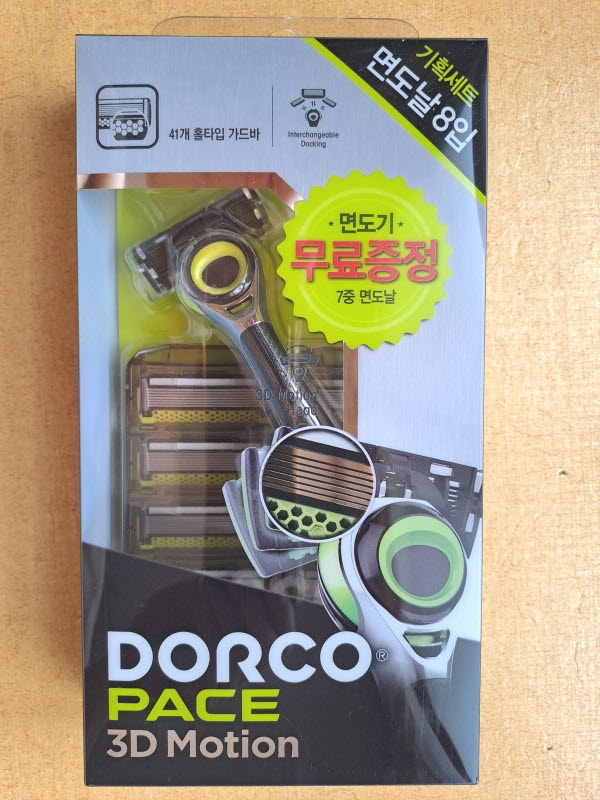 [미개봉] 도루코 7중날 PACE 3D 모션 면도기+날 8, 도루코 7중날 PACE 7 II 면도기+4개+쉐이빙젤--1