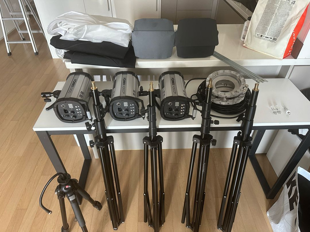 Fomex HD600 2개/E400 1개스트로보 조명 세트 이미지