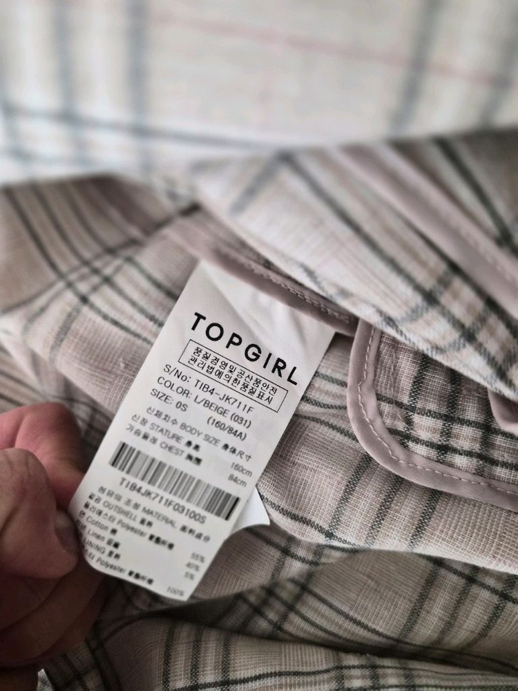 TOPGIRL 체크 롱 자켓 55사이즈--2