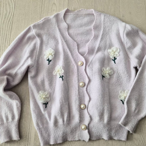꽃 자수 가디건