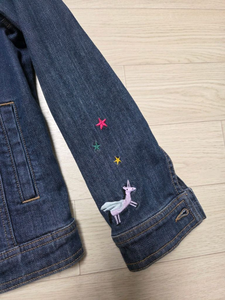 새상품 여아130 자수 청자켓 이미지