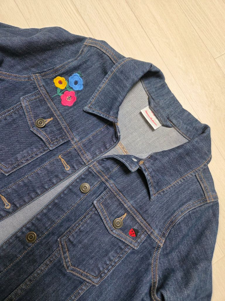 새상품 여아130 자수 청자켓 이미지