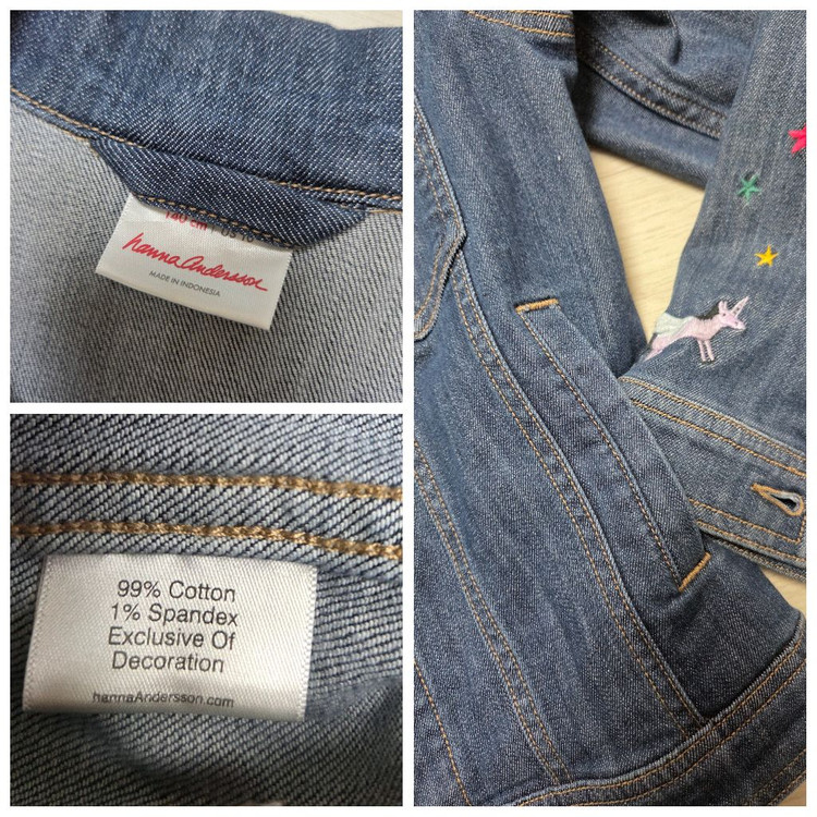 새상품 여아130 자수 청자켓 이미지