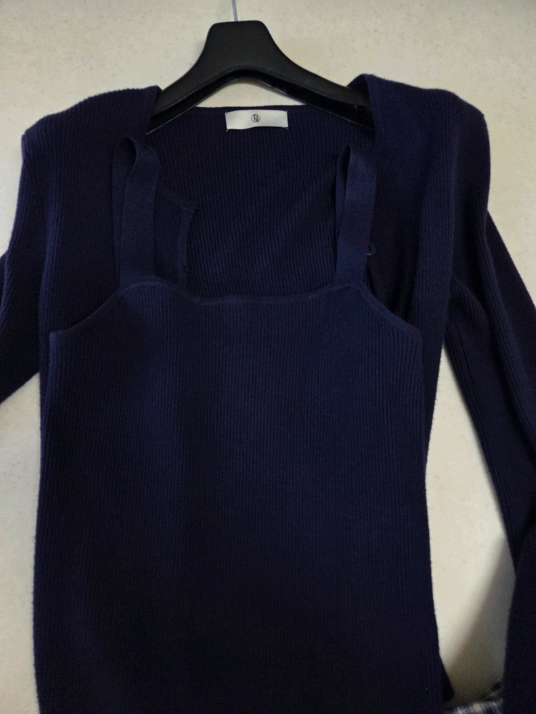 브론 나시 가디건 세트 네이비--1