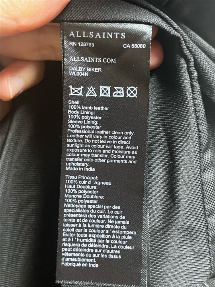 올세인츠 달비 바이커 uk 8사이즈 블핑지수 착용--5