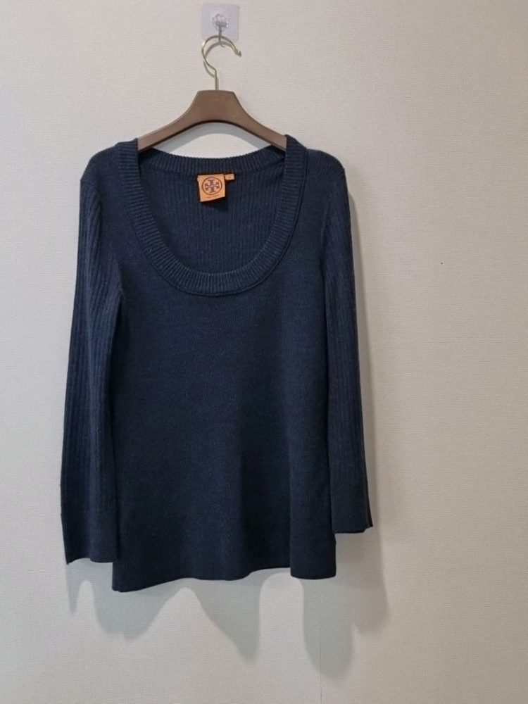 토리버치 메리노울 니트 네이비 M--2