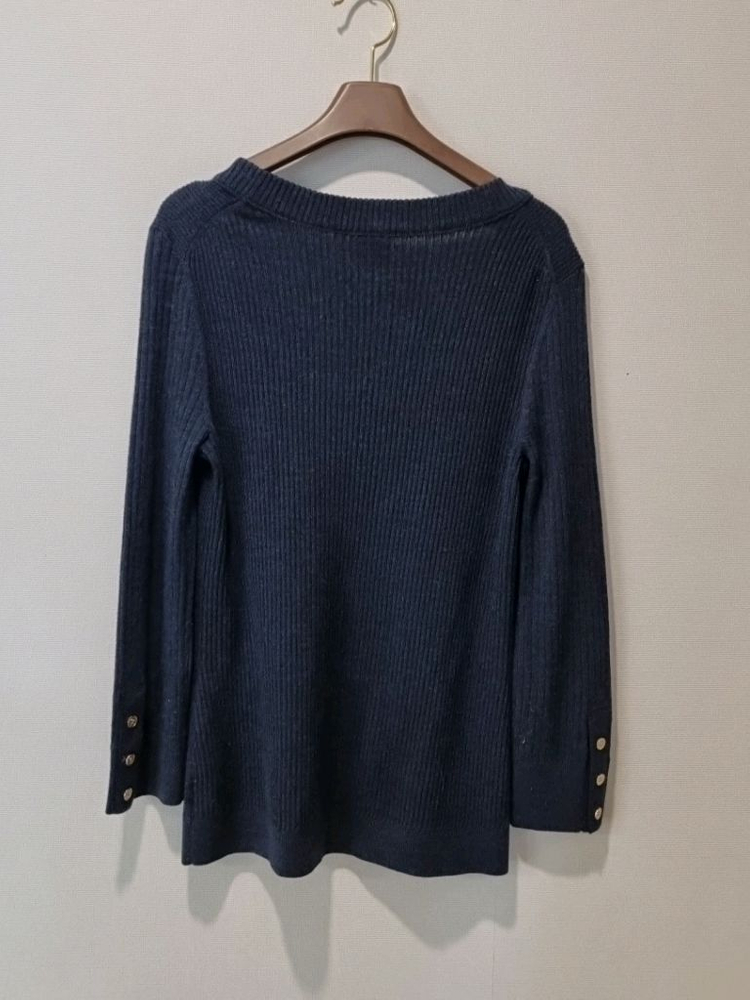 토리버치 메리노울 니트 네이비 M--3