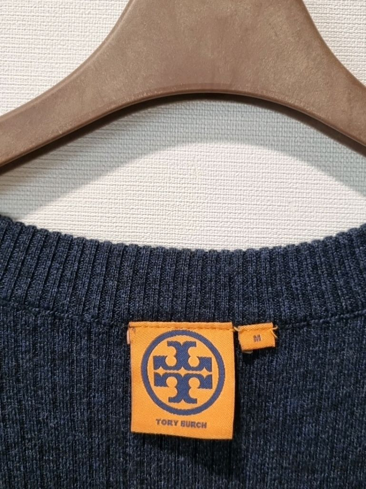 토리버치 메리노울 니트 네이비 M--4