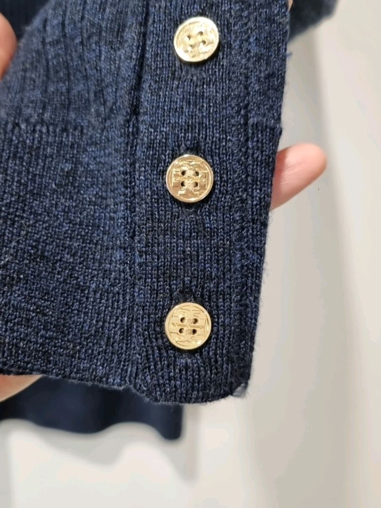 토리버치 메리노울 니트 네이비 M--5