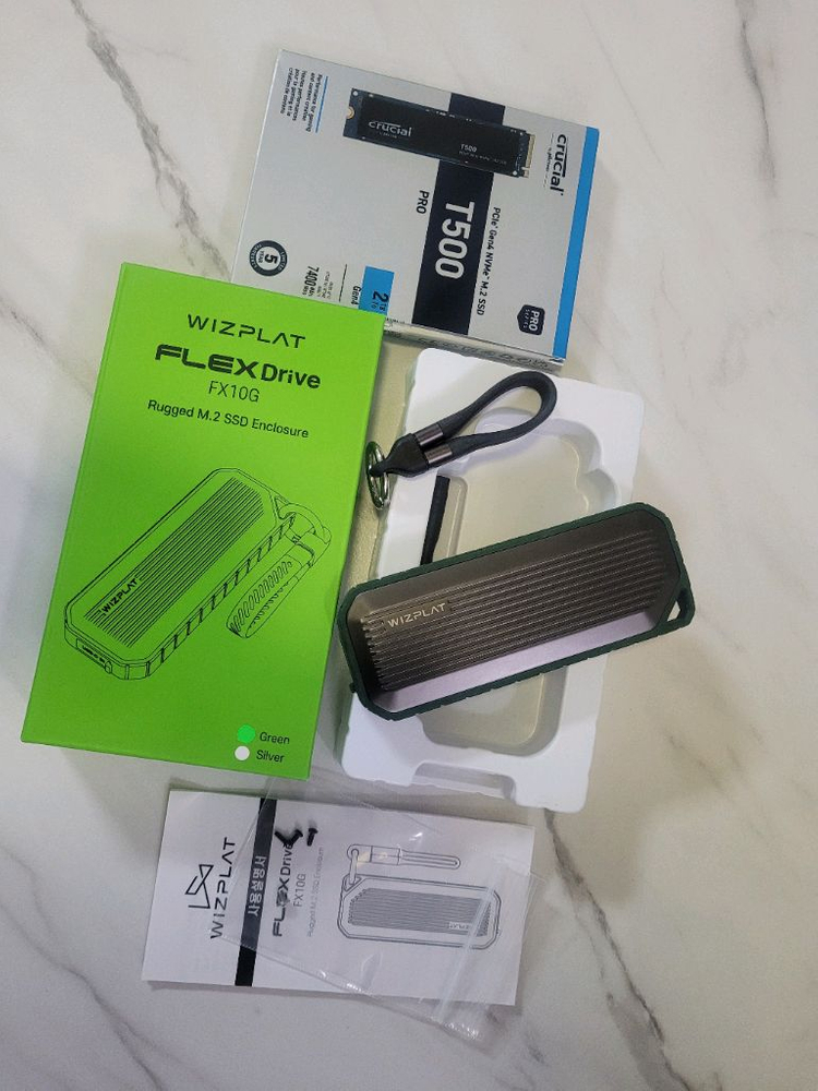 Crucial T500 nvme 2TB FX10G 외장 SSD 케이스--1