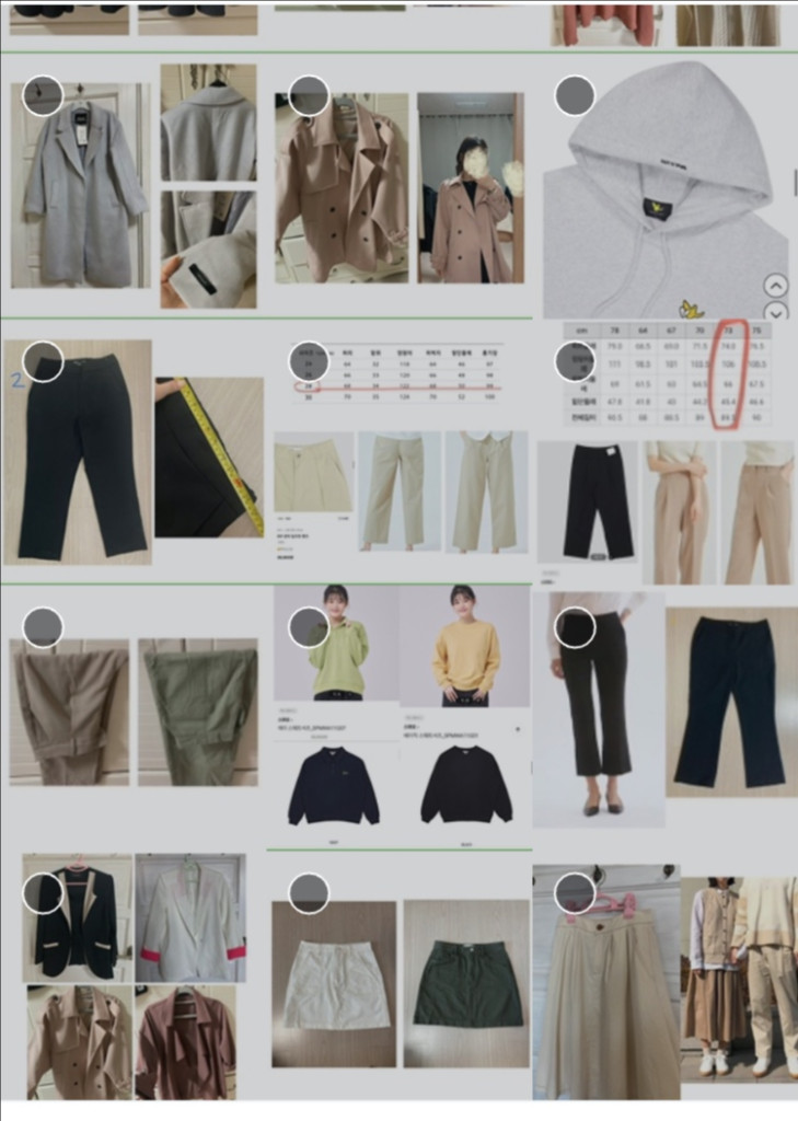 (66) 스파오 가디건 L / 와이드 팬츠 28~29 (면바지 니트 아이보리,블랙,민트,그린)--6