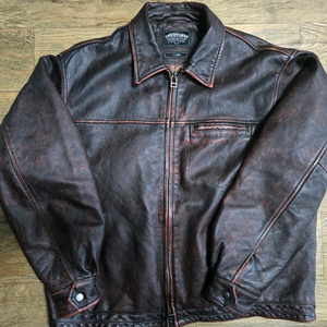 프리즘웍스 카우하이드 레더 자켓 가죽 자켓 브라운 XL 판매