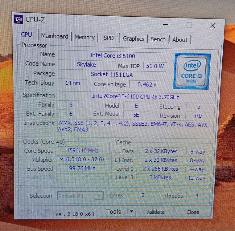 인텔 cpu i3 6100--2