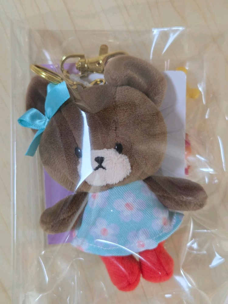 반다이 꼬마 곰 재키 키링 인형 쿠마노각코 베어스쿨--1