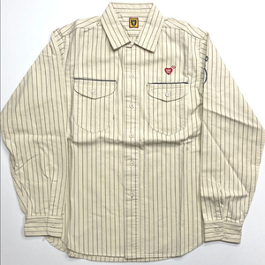 휴먼메이드 스트라이프 워크 셔츠 L