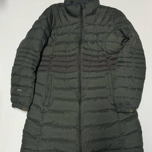 여성 밀레 구스다운 경량 롱 패딩 점퍼 카키 S ~ M