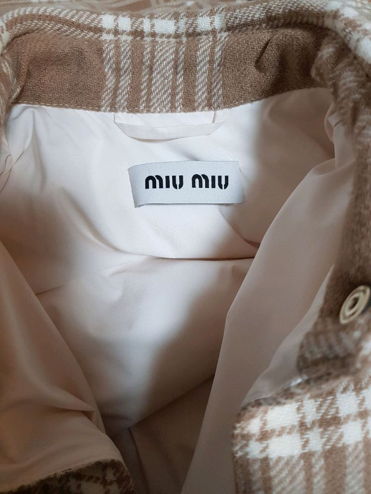 미우미우 플래드 다운 자켓--4