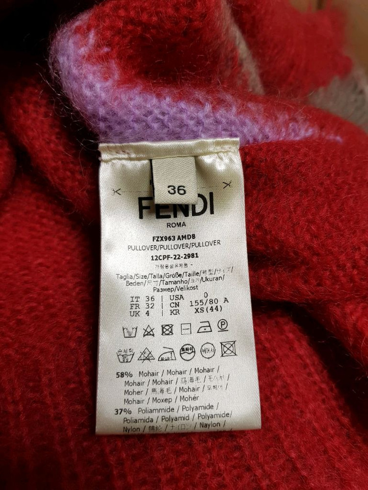 펜디 멀티컬러 모헤어 스웨터 니트--4