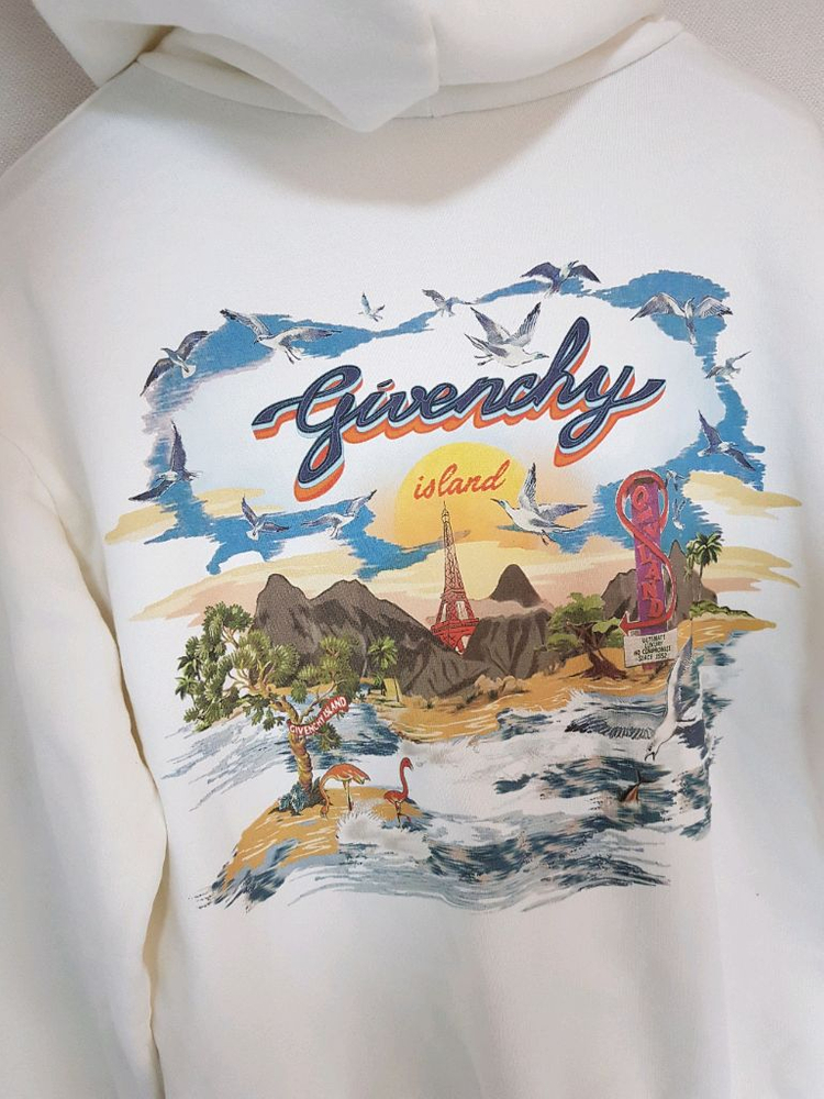 지방시 아일랜드 로고 후드 티셔츠--3