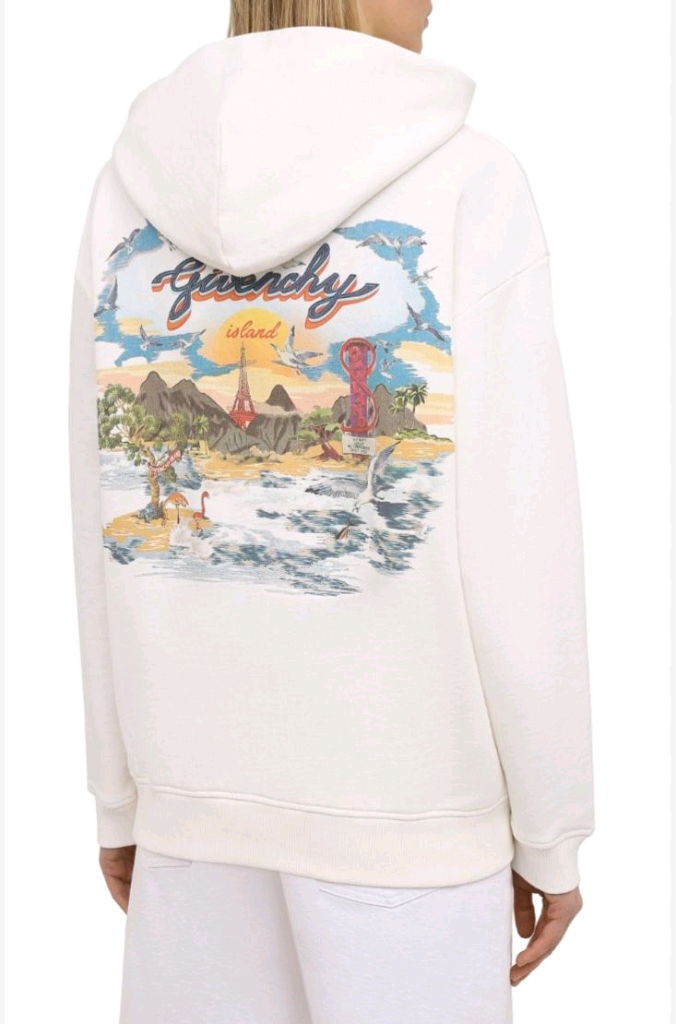 지방시 아일랜드 로고 후드 티셔츠--9