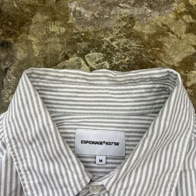 M) 에스피오나지 루즈핏 스트라이프 셔츠 남방 아메카지 워크웨어 이미지