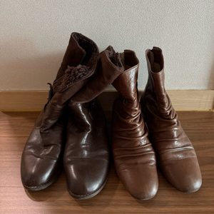 가죽 앵클부츠(GEOX / MANAS) 일괄 (230mm)