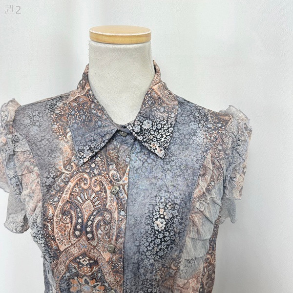 도호 여자 셔츠 블라우스 반팔 44-마른55추천--1