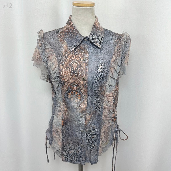 도호 여자 셔츠 블라우스 반팔 44-마른55추천--0