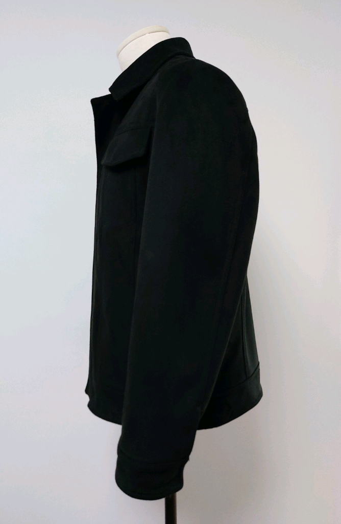 지오송지오 블랙 스웨이드 페이크 트러커 자켓(100)--1