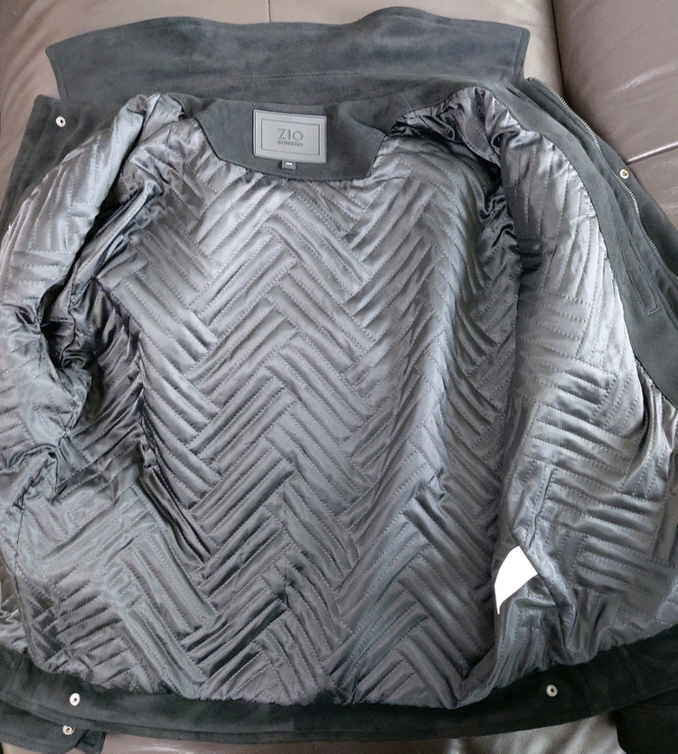 지오송지오 블랙 스웨이드 페이크 트러커 자켓(100)--3