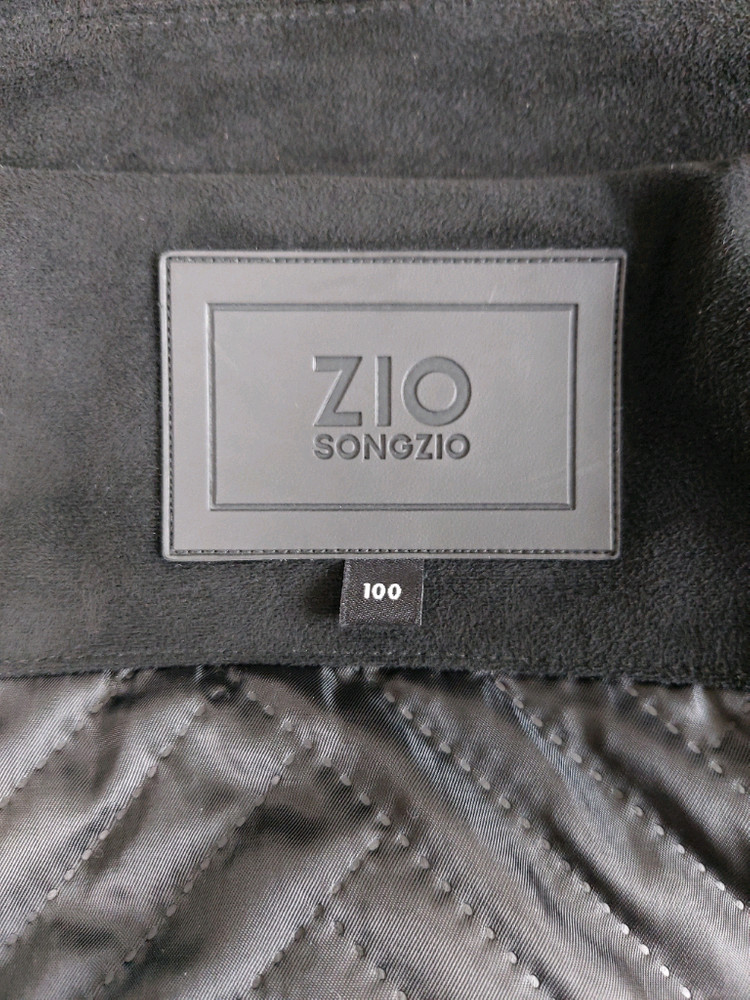 지오송지오 블랙 스웨이드 페이크 트러커 자켓(100)--4